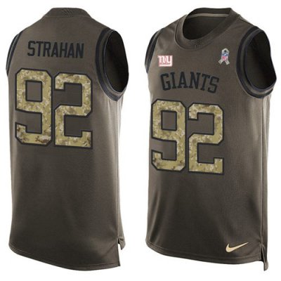 Jerseys Factory Cheap Nike Giants #92 Michael Strahan Green Men'