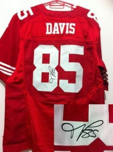 Jerseys Factory Cheap Nike 49ers #85 Vernon Davis Red Team Color