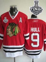 Jerseys Factory Cheap Blackhawks #9 Bobby Hull Embroidered Red W