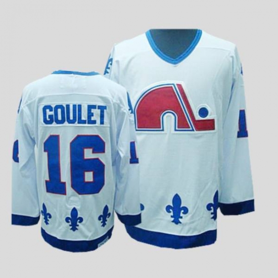Jerseys Factory Cheap Nordiques #16 Michel Goulet Embroidered CC - Click Image to Close