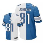Jerseys Factory Cheap Nike Lions #81 Calvin Johnson Blue/White M