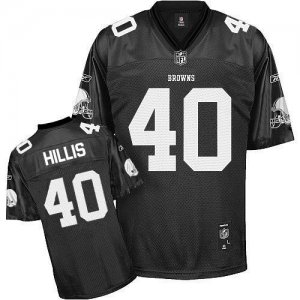 Jerseys Factory Cheap Browns #40 Peyton Hillis Black Shadow Stit