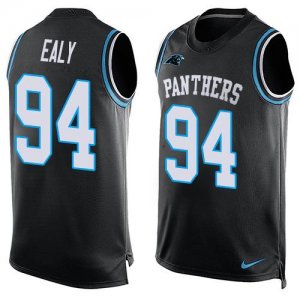 Jerseys Factory Cheap Nike Panthers #94 Kony Ealy Black Team Col
