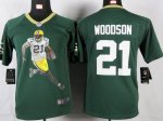 Jerseys Factory Cheap Nike Packers #21 Charles Woodson Green Tea