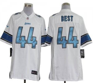 Jerseys Factory Cheap Nike Lions #44 Jahvid Best White Men's Emb