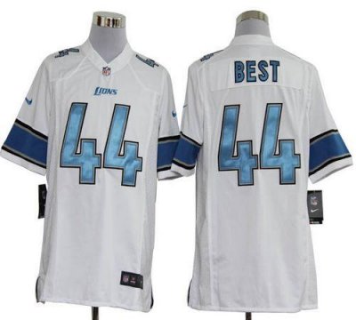 Jerseys Factory Cheap Nike Lions #44 Jahvid Best White Men's Emb