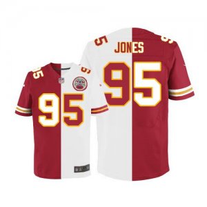 Jerseys Factory Cheap Nike Chiefs #95 Chris Jones Red/White Men'