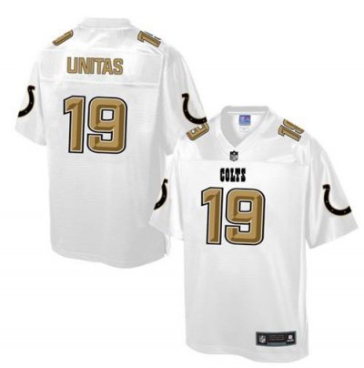 Jerseys Factory Cheap Nike Colts #19 Johnny Unitas White Men's N