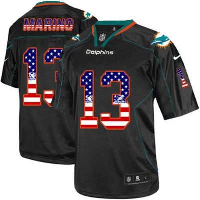 Jerseys Factory Cheap Nike Dolphins #13 Dan Marino Black Men's S