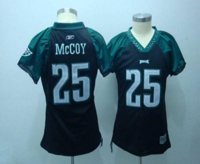 Jerseys Factory Cheap Eagles #25 LeSean McCoy Black Women's Fiel