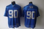 Jerseys Factory Cheap Lions #90 Ndamukong Suh Blue Throwback Sti