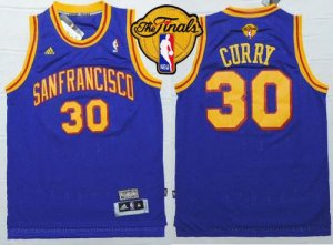 Jerseys Factory Cheap Warriors #30 Stephen Curry Blue Throwback