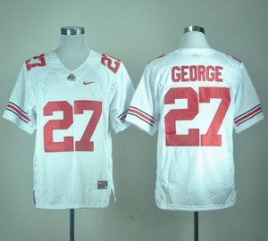 Jerseys Factory Cheap Buckeyes #27 Eddie George White Embroidere