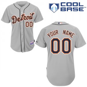 Jerseys Factory Cheap Tigers Personalized Authentic Grey Basebal