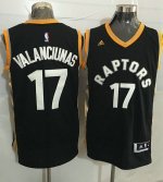Jerseys Factory Cheap Raptors #17 Jonas Valanciunas Black/Gold S