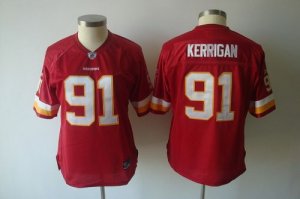 Jerseys Factory Cheap Redskins #91 Ryan Kerrigan Red Women's Tea