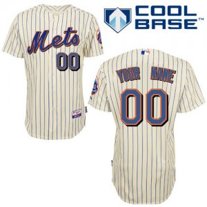 Jerseys Factory Cheap Mets Personalized Authentic Cream Blue Str