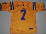 Jerseys Factory Cheap LSU Tigers #7 Tyrann Mathieu Gold Embroide