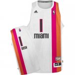 Jerseys Factory Cheap Heat #1 Chris Bosh White ABA Hardwood Clas
