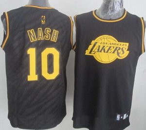 Jerseys Factory Cheap Lakers #10 Steve Nash Black Precious Metal