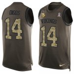 Jerseys Factory Cheap Nike Vikings #14 Stefon Diggs Green Men's