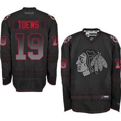 Jerseys Factory Cheap Blackhawks #19 Jonathan Toews Black Accele