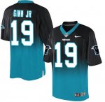 Jerseys Factory Cheap Nike Panthers #19 Ted Ginn Jr Black/Blue M