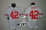 Jerseys Factory Cheap Nike 49ers #42 Ronnie Lott White Super Bow