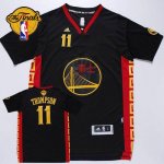 Jerseys Factory Cheap Warriors #11 Klay Thompson Black Slate Chi