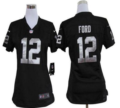 Jerseys Factory Cheap Nike Raiders #12 Jacoby Ford Black Team Co