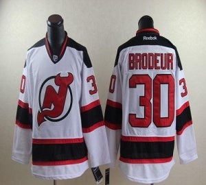 Jerseys Factory Cheap Devils #30 Martin Brodeur Embroidered Whit