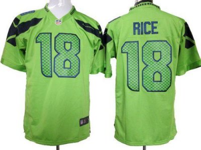 Jerseys Factory Cheap Nike Seahawks #18 Sidney Rice Green Altern