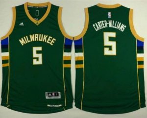 Jerseys Factory Cheap Bucks #5 Michael Carter-Williams Green Sti