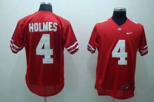 Jerseys Factory Cheap Buckeyes #4 Santonio Holmes Red Embroidere