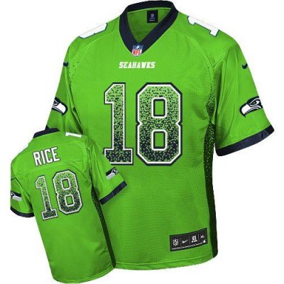 Jerseys Factory Cheap Nike Seahawks #18 Sidney Rice Green Men's