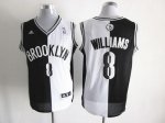 Jerseys Factory Cheap Nets #8 Deron Williams Black/White Split F