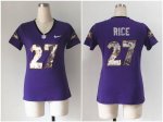 Jerseys Factory Cheap Nike Ravens #27 Ray Rice Purple Women's Em