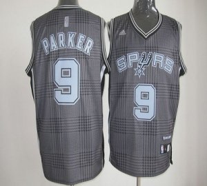 Jerseys Factory Cheap Spurs #9 Tony Parker Black Rhythm Fashion