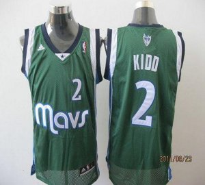 Jerseys Factory Cheap Mavericks #2 Jason Kidd Green Revolution 3