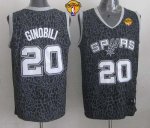 Jerseys Factory Cheap Spurs #20 Manu Ginobili Black Crazy Light