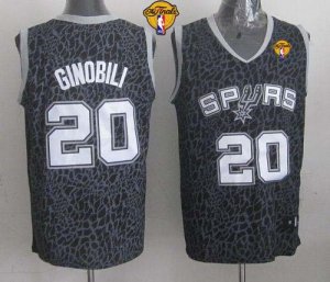 Jerseys Factory Cheap Spurs #20 Manu Ginobili Black Crazy Light