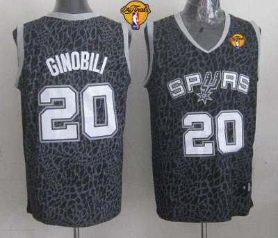 Jerseys Factory Cheap Spurs #20 Manu Ginobili Black Crazy Light
