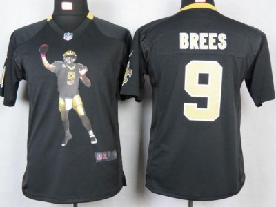 Jerseys Factory Cheap Nike Saints #9 Drew Brees Black Team Color