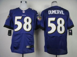 Jerseys Factory Cheap Nike Ravens #58 Elvis Dumervil Purple Team