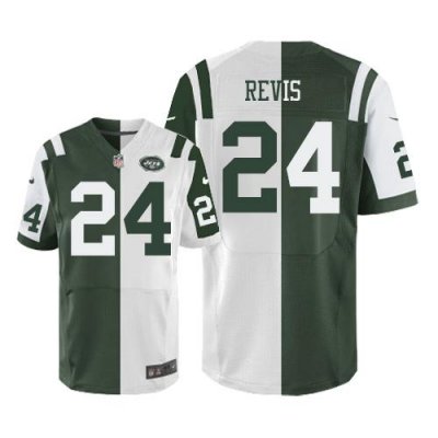 Jerseys Factory Cheap Nike Jets #24 Darrelle Revis Green/White M