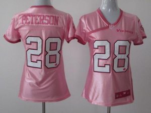 Jerseys Factory Cheap Nike Vikings #28 Adrian Peterson New Pink