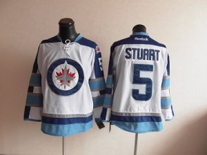 Jerseys Factory Cheap Jets #5 Mark Stuart White 2011 Style Embro