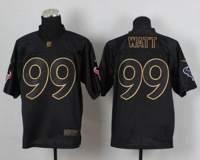 Jerseys Factory Cheap Nike Texans #99 J.J. Watt Black Gold No. F