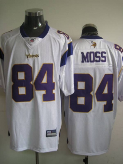 Jerseys Factory Cheap Vikings #84 Randy Moss White Stitched NFL - Click Image to Close
