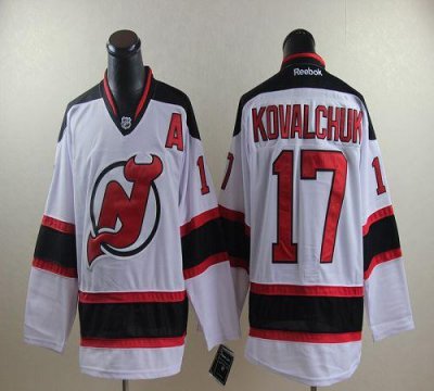 Jerseys Factory Cheap Devils #17 Ilya Kovalchuk White Embroidere